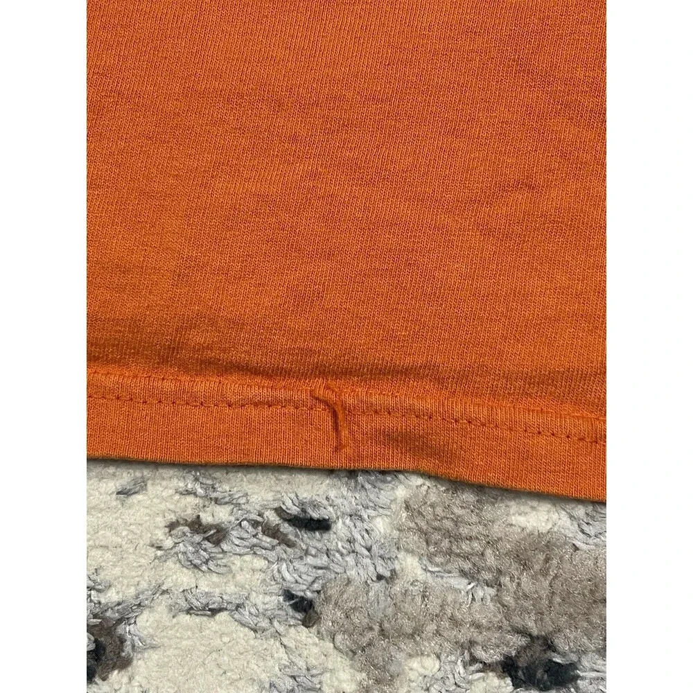 Vintage Y2K Nike Silver Tag Orange Center Nike Spell Out Shirt Size Large